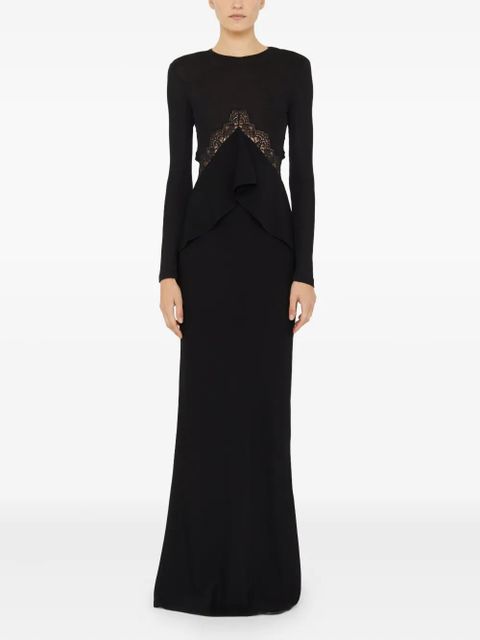 Christopher Esber lace-insert column maxi dress - Black