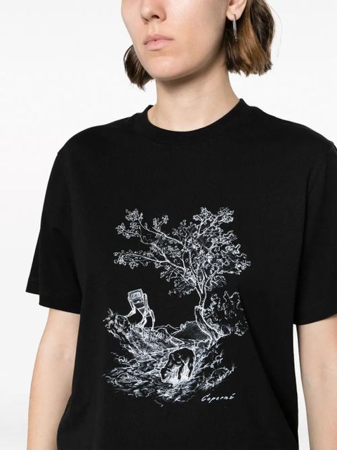 Coperni illustration-print cotton T-shirt - Black