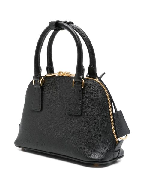 Prada saffiano-leather zip tote bag - Black