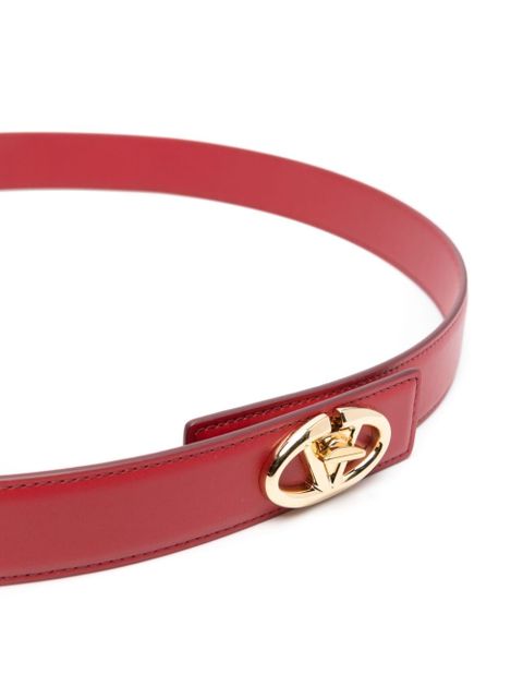 Valentino Garavani VLogo Signature leather belt - Red - zdjęcie produktu nr 2