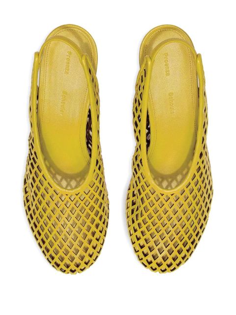 Proenza Schouler Tee perforated slingback pumps - Yellow