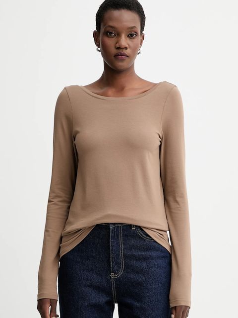 MUUV. longsleeve kolor brązowy odkryte plecy 0 - zdjęcie produktu nr 1