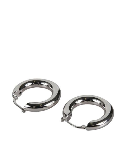 Jil Sander round-hoop earrings - Silver - zdjęcie produktu nr 2