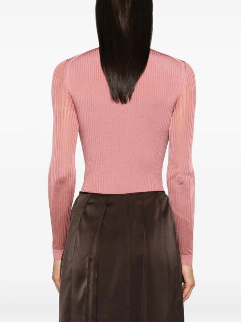 FENDI fine-ribbed bodysuit - Pink