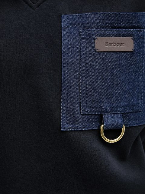 Barbour bluza Saima damska kolor granatowy gładka LOL0664