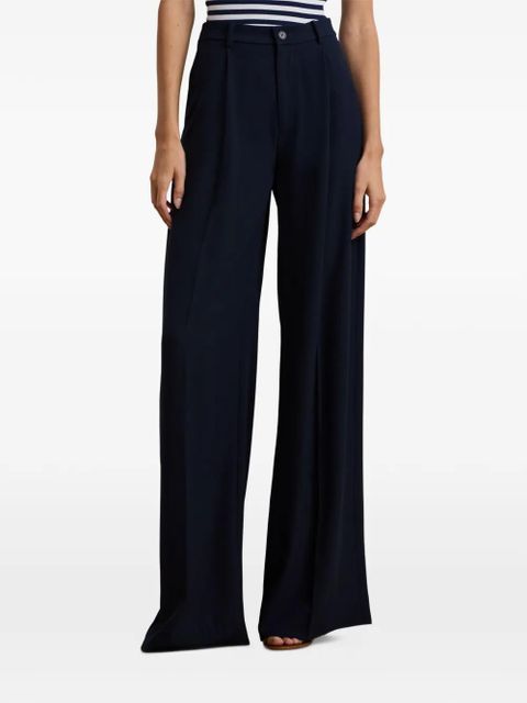 Lauren Ralph Lauren Georgette pleated wide-leg trousers - Blue - zdjęcie produktu nr 2
