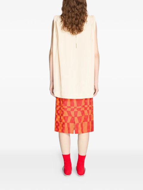 DRIES VAN NOTEN loose sleeveless T-shirt - Neutrals