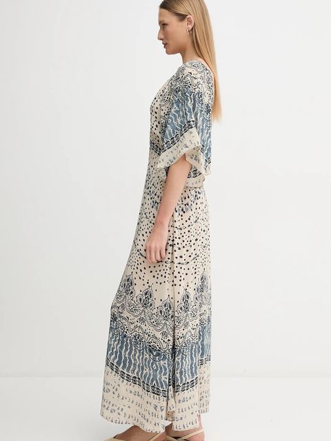 Hoss Intropia sukienka kolor beżowy maxi rozkloszowana 8229096 - zdjęcie produktu nr 2