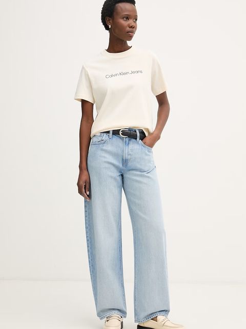 Calvin Klein Jeans jeansy barrel damskie - zdjęcie produktu nr 1