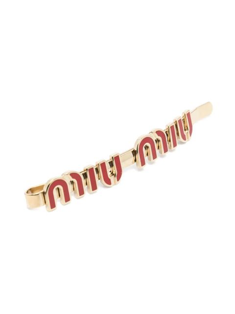 Miu Miu enameled hair clip - Red
