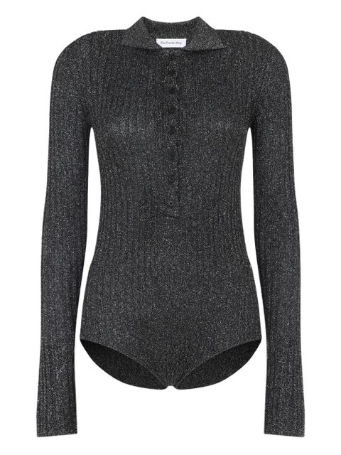 The Frankie Shop Solana buttoned polo top - Grey - zdjęcie produktu nr 1