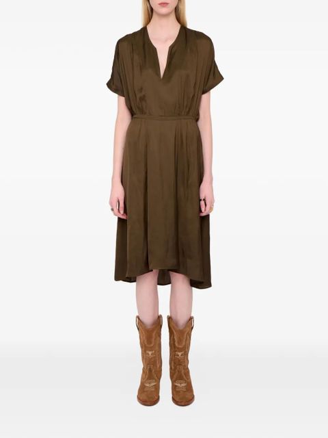 Zadig&Voltaire Riaz V-neck satin midi dress - Green - zdjęcie produktu nr 2