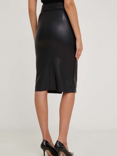 Answear.LAB spódnica kolor czarny midi ołówkowa