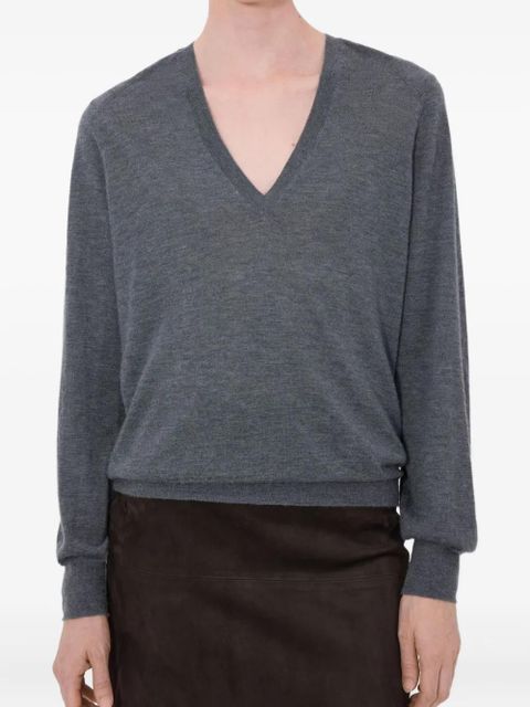 LouLou de Saison Juliolds V-neck ribbed sweater - Grey