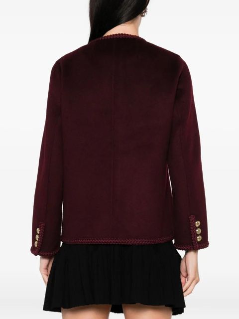 SANDRO wool-blend fitted jacket - Red