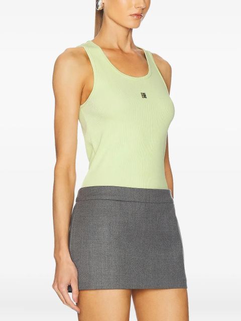 Givenchy ribbed logo-detail tank top - Green