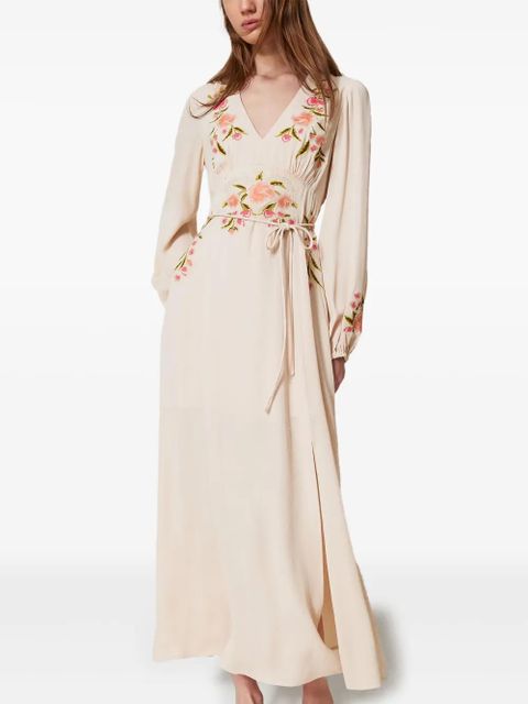 TWINSET floral-embroidery maxi dress - Neutrals - zdjęcie produktu nr 2