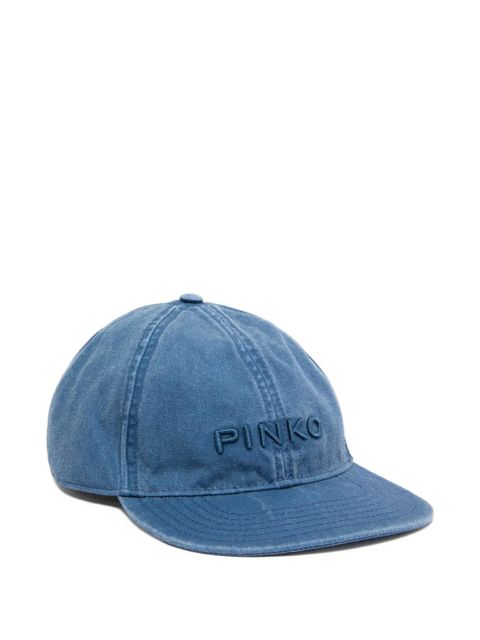PINKO Embroidered cotton hat - Blue - zdjęcie produktu nr 1