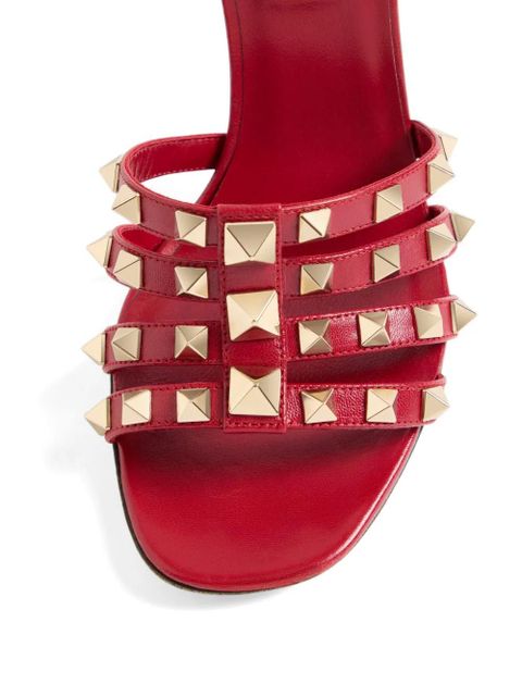 Valentino Garavani Rockstud kidskin sandals 100mm - Red
