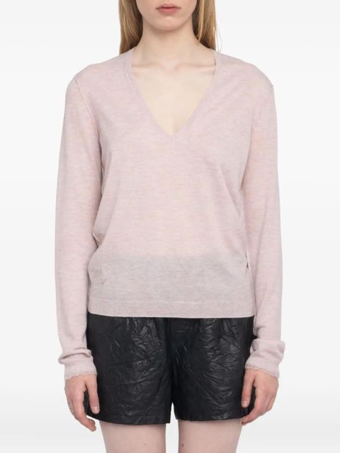 Zadig&Voltaire V-neck knitted jumper - Pink