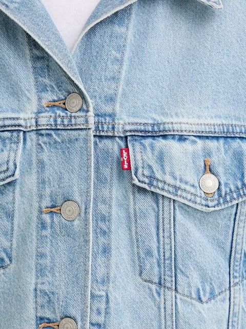 Levi's kurtka jeansowa kolor niebieski przejściowa A1743