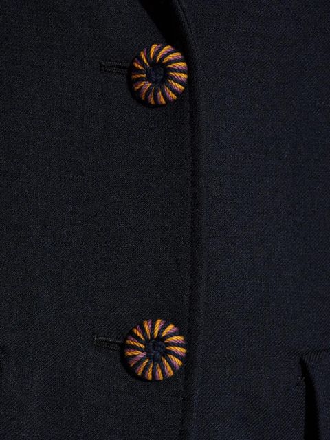 ETRO embroidered-button coat - Black