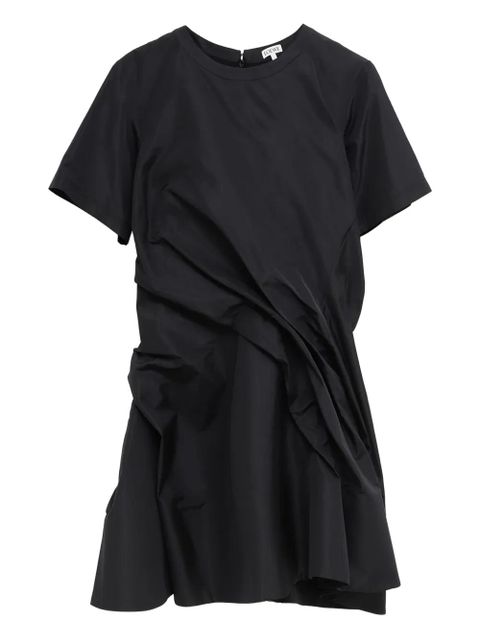 LOEWE draped short-sleeved dress - Black - zdjęcie produktu nr 1