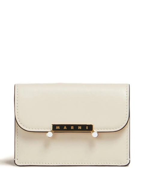 Marni leather envelope flap wallet - Neutrals