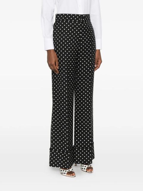 Valentino Garavani polka-dot cuffed trousers - Black