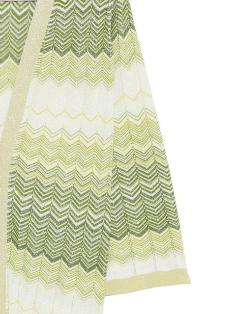 MC2 Saint Barth Tonia chevron-knit metallic cardigan - Green