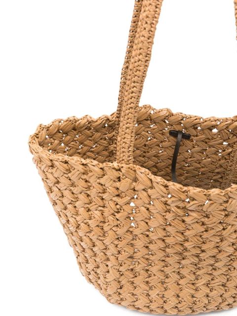 The Row Estelle woven tote bag - Brown
