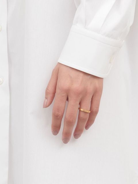Maison Margiela logo-engraved band ring - Gold - zdjęcie produktu nr 2