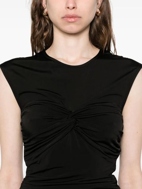 SANDRO knot-detail maxi dress - Black