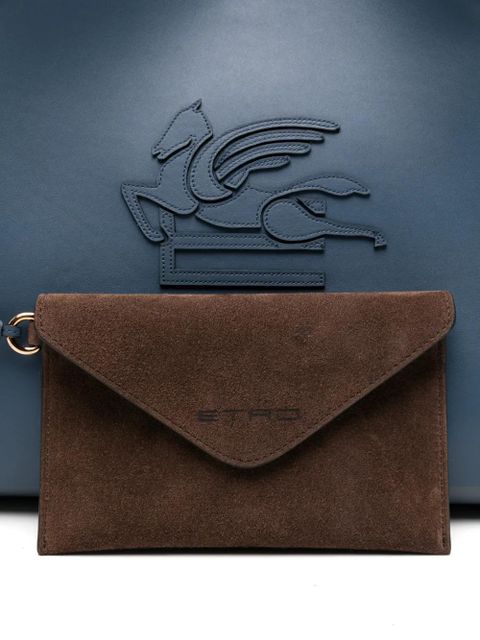 ETRO Libra braided-handle leather tote bag - Blue