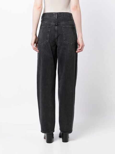 AGOLDE high-waist straight-leg jeans - Black
