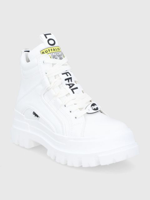 Buffalo Workery Aspha NC Mid damskie kolor biały na platformie 1622046