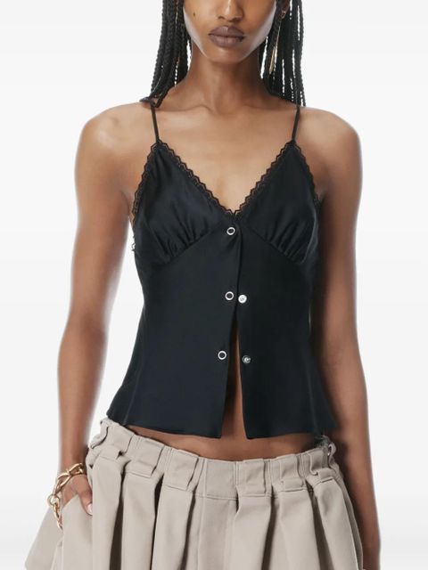 Alexander Wang lace trim tank top - Black