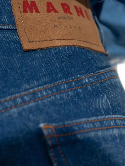 Marni logo-patch jeans - Blue