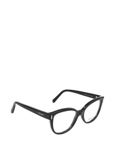 Ferragamo browline eyeglasses - Black