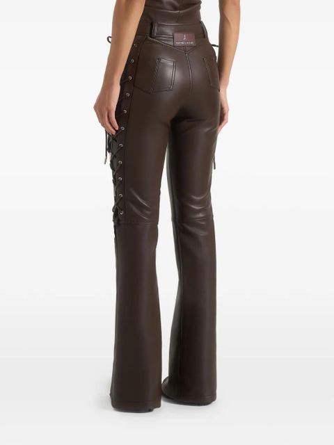 Manière De Voir Ambre lace-up flared trousers - Brown - zdjęcie produktu nr 2