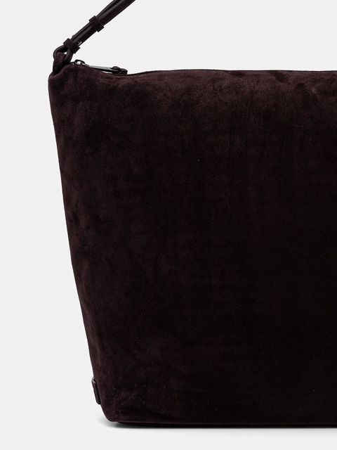 Emporio Armani torebka zamszowa kolor brązowy EW003247 AF20353