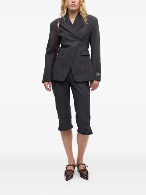 GANNI pinstriped trousers - Black