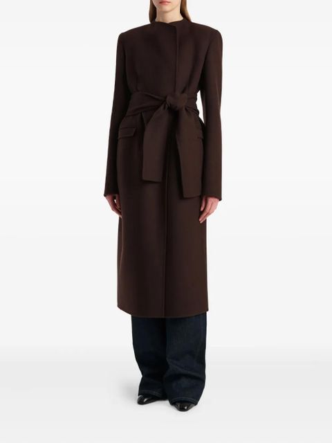 KHAITE belted wrap coat - Brown - zdjęcie produktu nr 2