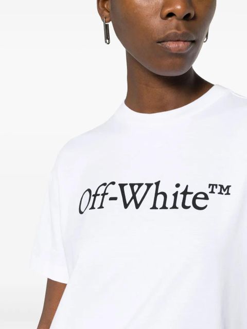 Off-White Bookish logo-print cotton T-shirt