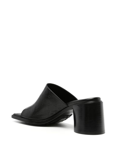 Marine Serre 75mm leather sandals - Black