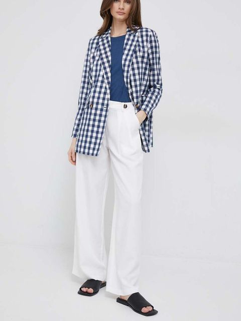 Pepe Jeans marynarka Sandra kolor granatowy dwurzędowa wzorzysta