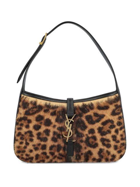 Saint Laurent Le 5 à 7 leopard-print clasp shoulder bag - Neutrals - zdjęcie produktu nr 1