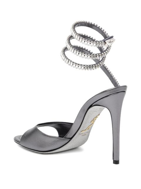 René Caovilla 105mm Spark heeled sandals - Grey - zdjęcie produktu nr 1