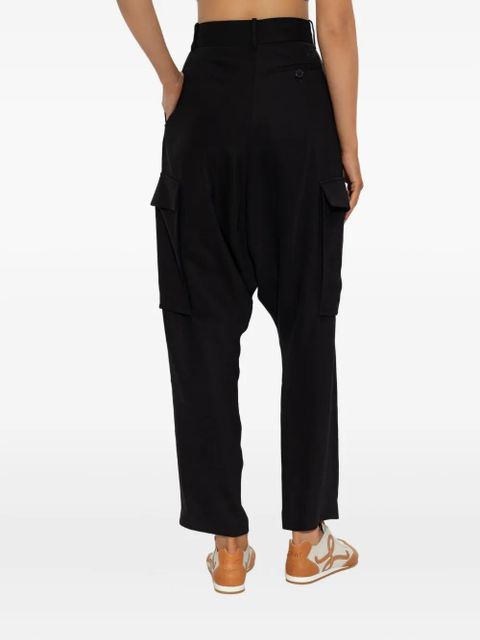 LOEWE pleated cargo trousers - Black