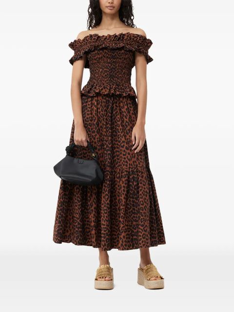 GANNI leopard-print maxi skirt - Brown - zdjęcie produktu nr 2